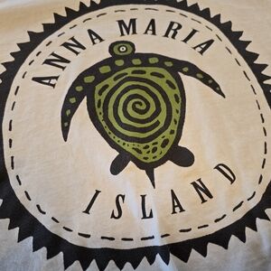 Anna Maria Island FL Adult L, Light Blue Turtle Tee Shirt.